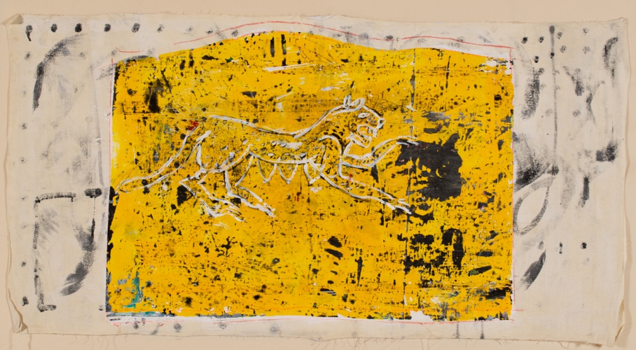 Gepard  2017 Frankografie auf Leinwand  150 x 100