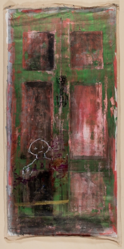 Porta Veneziana III 2011  Frankografie auf Leinwand  200 x100