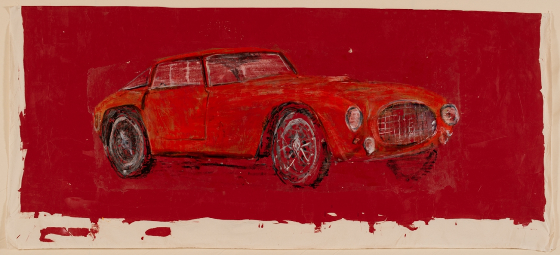 Ferrari - cadmium auf carmine 2018 Frankografie auf Leinwand 220 x 120